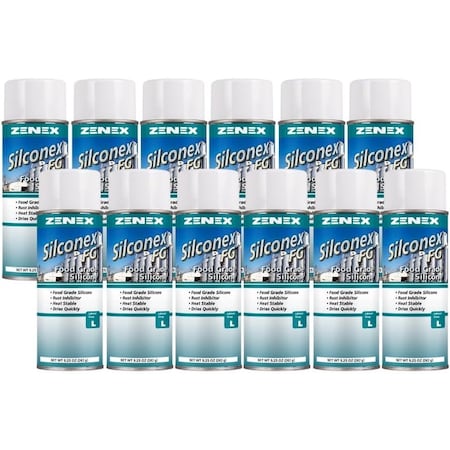 Zenex Silconex Food Grade Silicone Lubricant net 9.75 oz., 12PK 496615